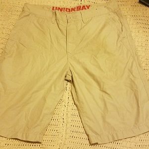 Union Bay Mens Flat Front Shorts.